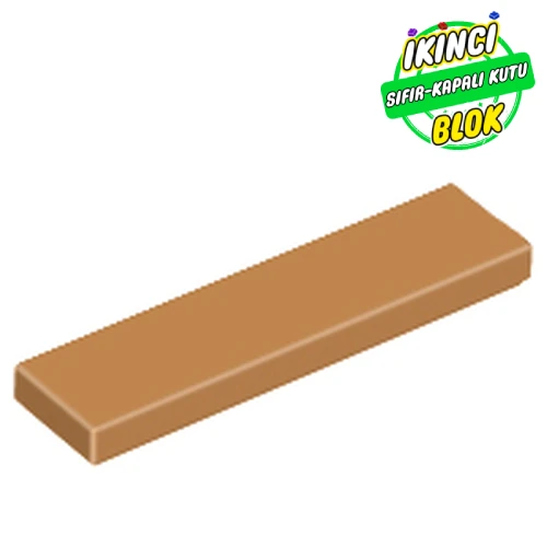 LEGO® Tile 1 x 4 with Groove Orta Nugat Sıfır