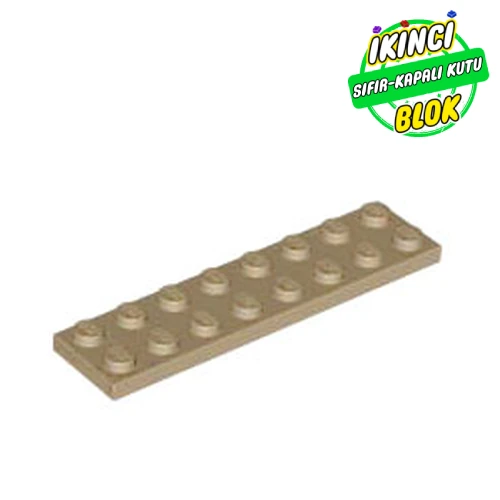 LEGO® Plate 2 x 8 Koyu Bej Sıfır