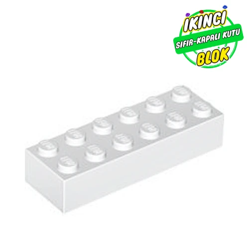 LEGO® 2 x 6 Tuğla Beyaz Sıfır