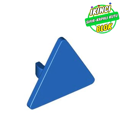 LEGO® Road Sign Clip-on 2.2 x 2.667 Triangular with Open O Clip Mavi Sıfır