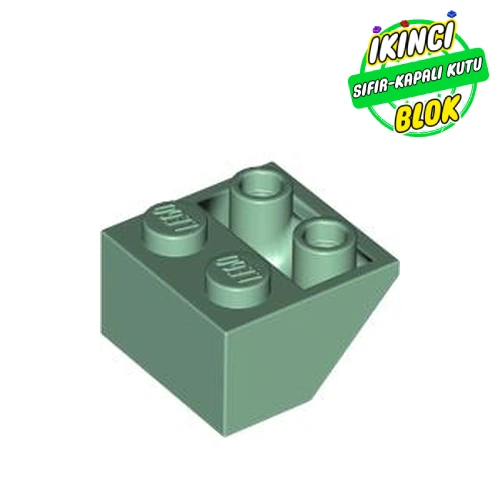 LEGO® 2 x 2 Boş Studlı 45 Derece Ters Eğimli Parça Kum Yeşili Sıfır