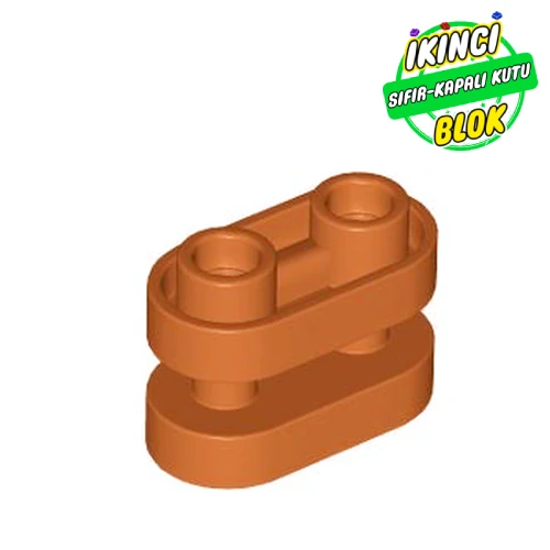 LEGO® Brick Special 1 x 2 Rounded with Center Bars Koyu Turuncu Sıfır