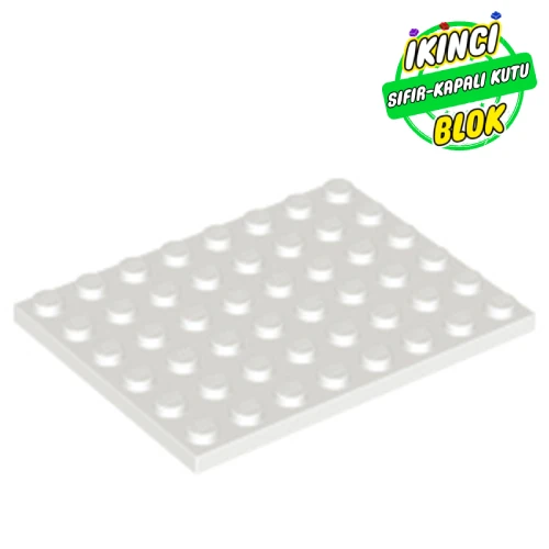 LEGO® Plate 6 x 8 Beyaz Sıfır