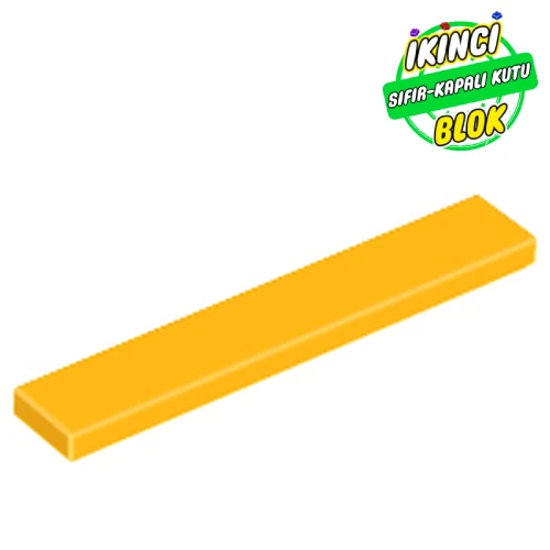 LEGO® Tile 1 x 6 with Groove Parlak Açık Turuncu Sıfır