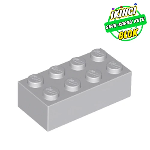 LEGO® 2 x 4 Tuğla Açık Mavimsi Gri Sıfır