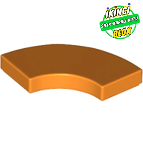 LEGO® Tile 2 x 2 Curved, Macaroni Turuncu Sıfır