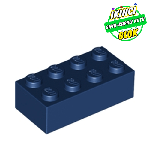 LEGO® 2 x 4 Tuğla Koyu Mavi Sıfır
