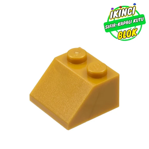 LEGO® 2 x 2 45 Derece Eğimli Parça Metalik Altın Sıfır