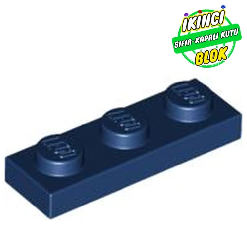 LEGO® Plate 1 x 3 Koyu Mavi Sıfır