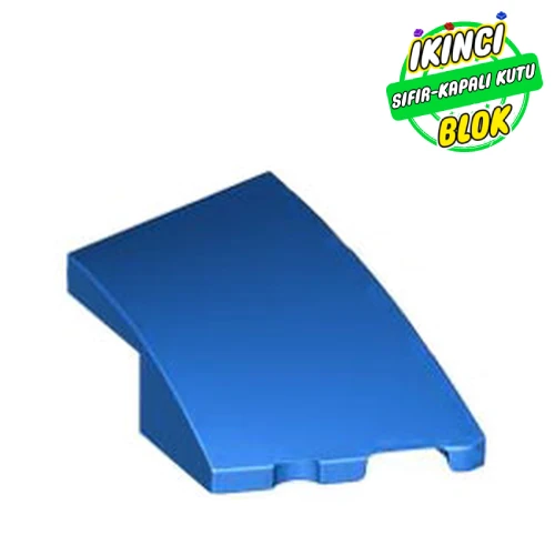 LEGO® Slope Curved 3 x 2 with Stud Notch Right Mavi Sıfır