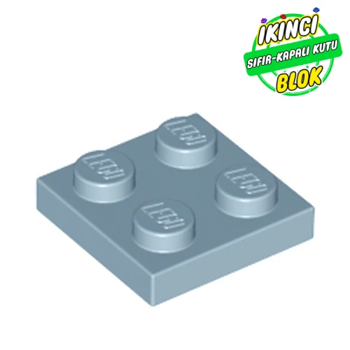 LEGO® 2 x 2 Plaka Kum mavisi Sıfır