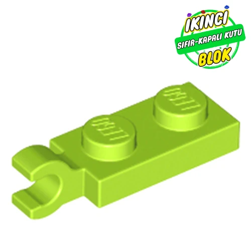 LEGO® Plate Special 1 x 2 with Clip Horizontal on End Limon Yeşili Sıfır