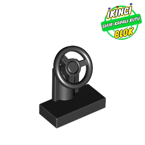 LEGO® 1 x 2 Direksiyonlu Düz Plaka Siyah Sıfır