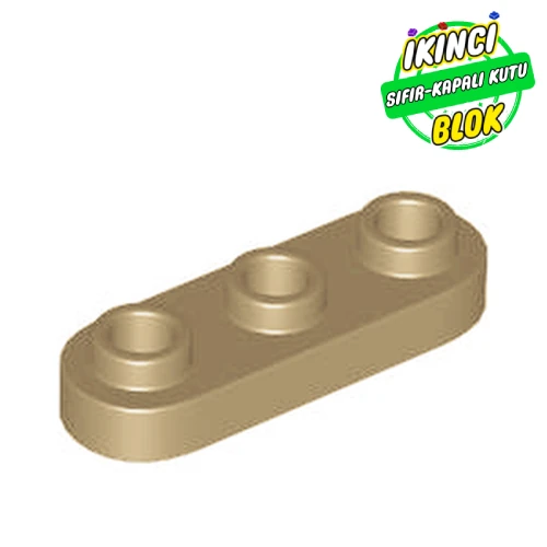 LEGO® 1 x 3 Kavisli Plaka Açık Studlı Koyu Bej Sıfır