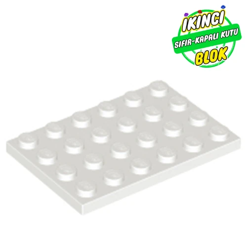 LEGO® Plate 4 x 6 Beyaz Sıfır