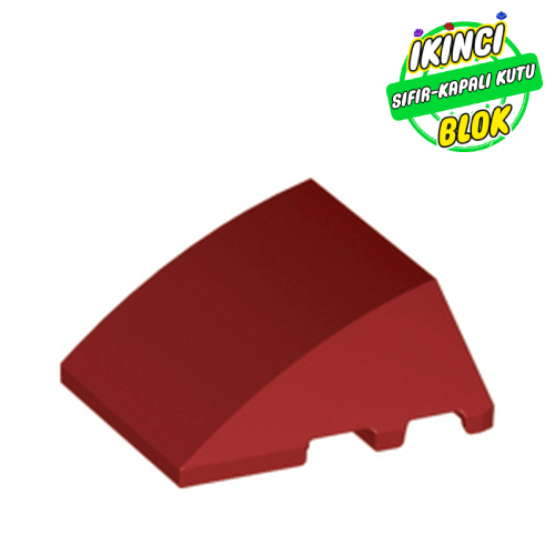 LEGO® 4 x 3 Stud Çıkışlı Olmayan Eğimli Parça Koyu Kırmızı Sıfır