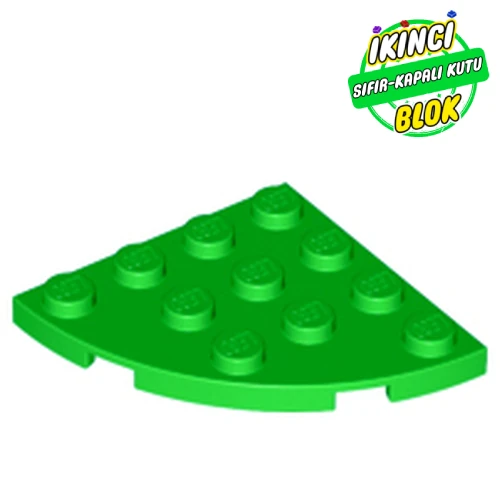 LEGO® Plate Round Corner 4 x 4 Parlak Yeşil Sıfır