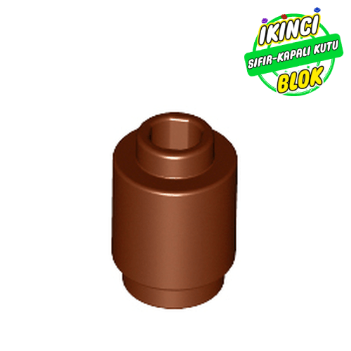 LEGO® 1 x 1 Kavisli Tuğla Kızıl Kahverengi Sıfır
