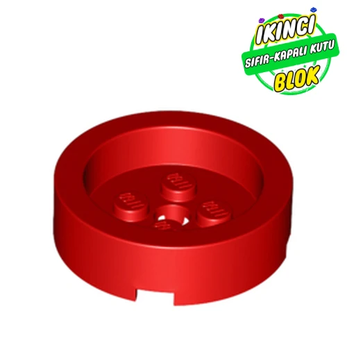 LEGO® Brick Round 4 x 4 with Recessed Center Kırmızı Sıfır