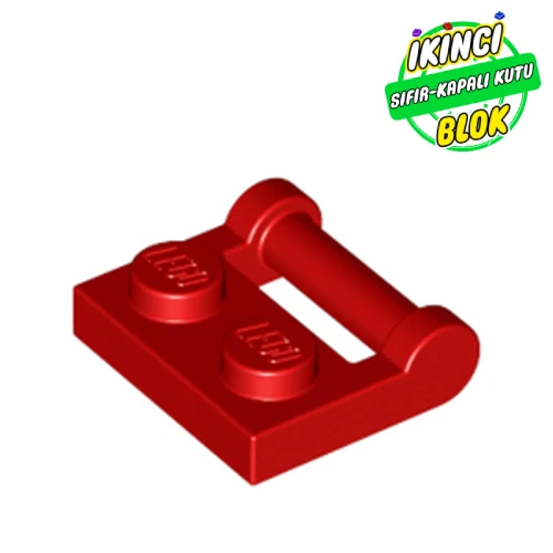 LEGO® 1 x 2 Çubuk Çıkışlı Plaka Kırmızı Sıfır