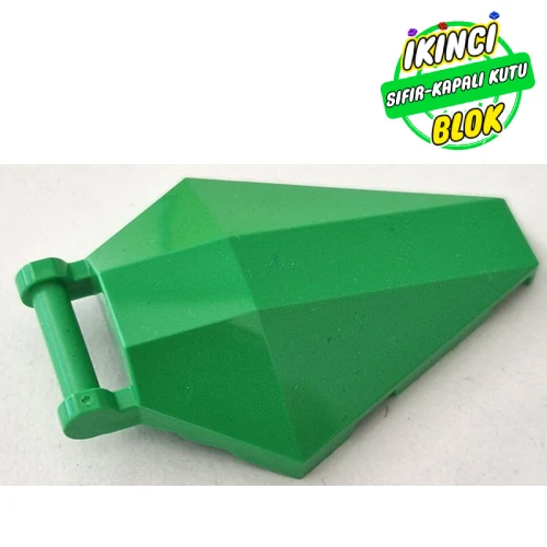 LEGO® 6 x 4 x 1 Hexagonal Bar Bağlantılı Araç Ön Camı Parlak Yeşil Sıfır