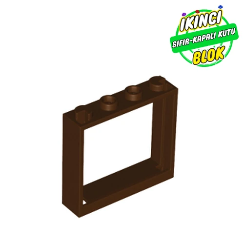 LEGO® Window 1 x 4 x 3 without Shutter Tabs Koyu Kahverengi Sıfır