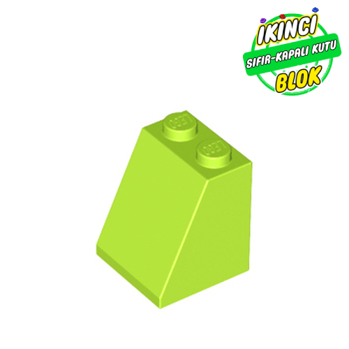 LEGO® 2 x 2 x 2 Alt Bağlantılı 65 Derece Eğimli Parça Limon Yeşili Sıfır