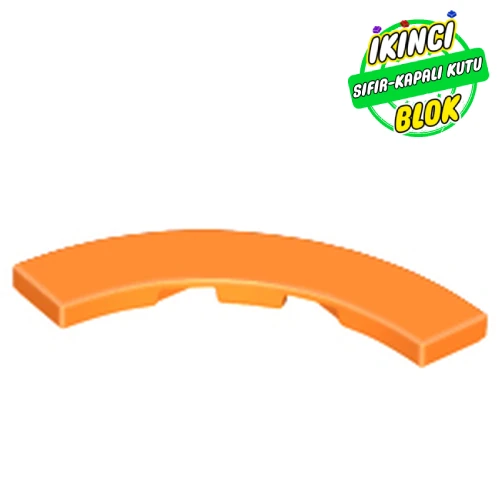 LEGO® Tile 4 x 4 Curved, Macaroni Turuncu Sıfır