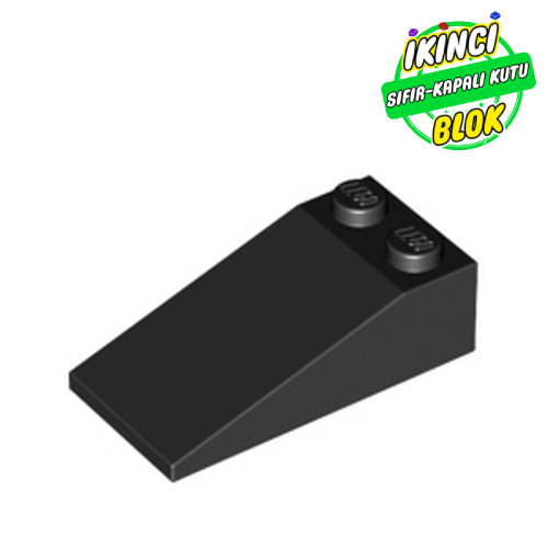 LEGO® 4 x 2 18 Derece Eğimli Parça Siyah Sıfır