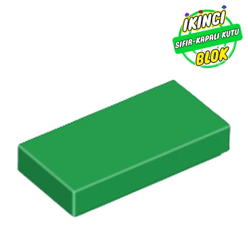 LEGO® Tile 1 x 2 with Groove Yeşil Sıfır