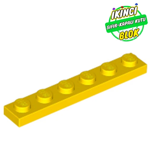 LEGO® Plate 1 x 6 Sarı Sıfır