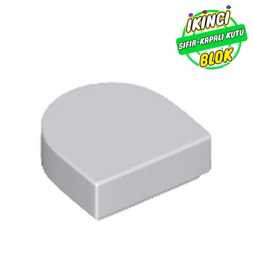 LEGO® 1 x 1 Yarım Daire Düz Plaka Açık Mavimsi Gri Sıfır