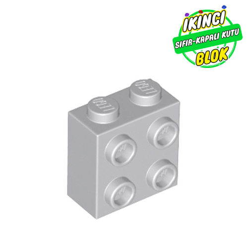 LEGO® 1 x 2 x 1 2/3 Yan Studlu Tuğla Açık Mavimsi Gri Sıfır