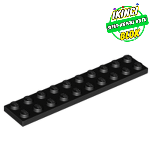 LEGO® 2 x 10 Plaka Siyah Sıfır
