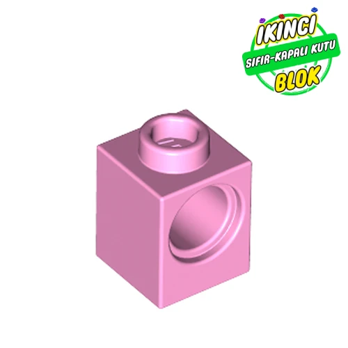 LEGO® Technic Brick 1 x 1 with Pin Hole Parlak Pembe Sıfır
