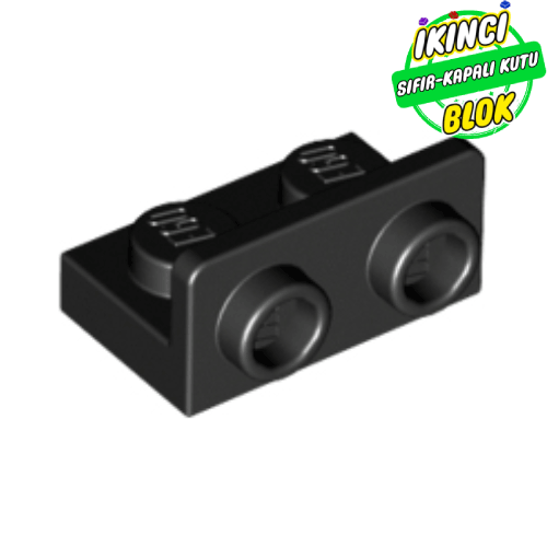 LEGO® 1 x 2 Braket Ters 1 x 2 Bağlantılı Siyah Sıfır