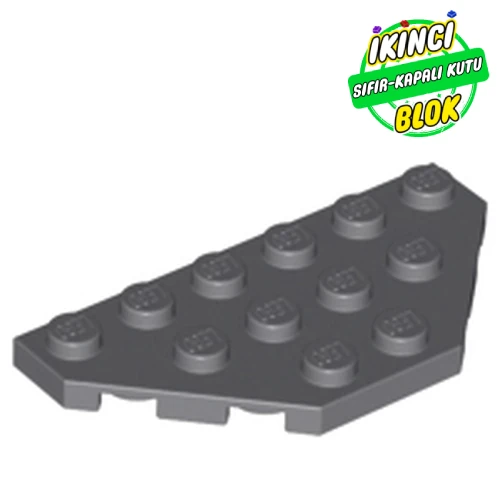 LEGO® Wedge Plate 3 x 6 Cut Corners Koyu Mavimsi Gri Sıfır