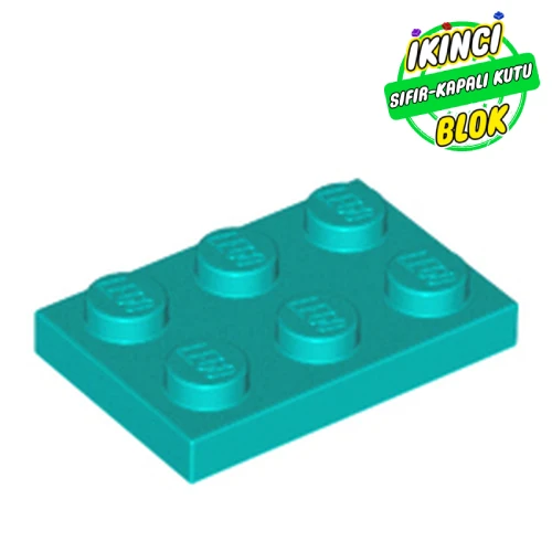 LEGO® 2 x 3 Plaka Koyu Turkuaz Sıfır
