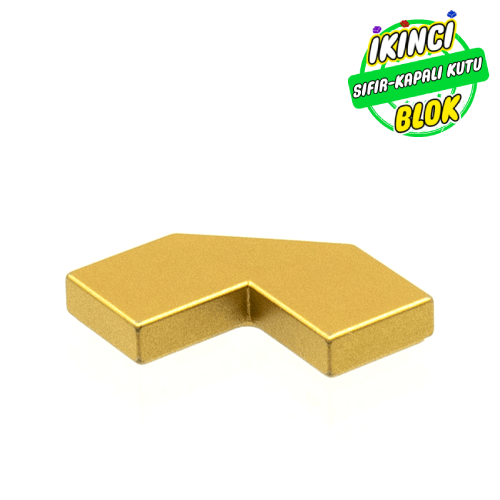LEGO® 2 x 2 Modifiye Köşe Kesikli Düz Plaka Metalik altın Sıfır