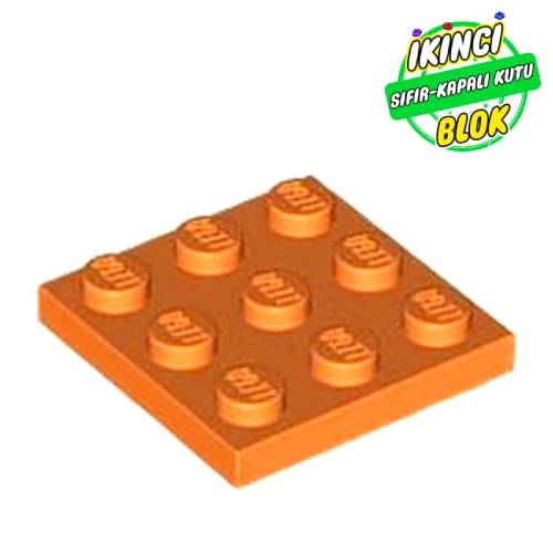 LEGO® Plate 3 x 3 Turuncu Sıfır
