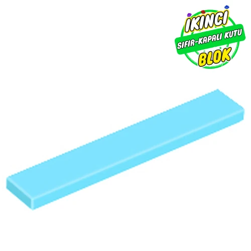 LEGO® Tile 1 x 6 with Groove Orta Azur Sıfır