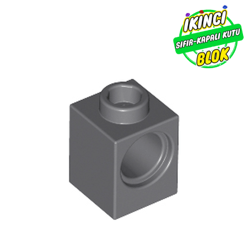 LEGO® 1 x 1 Technic Tuğla Delikli Koyu Mavimsi Gri Sıfır