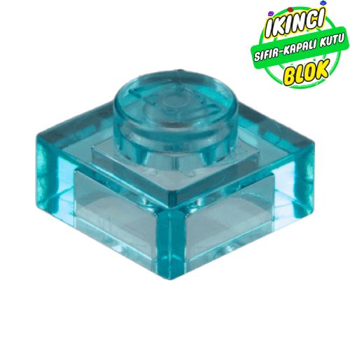 LEGO® 1 x 1 Plaka Şeffaf Açık Mavi Sıfır