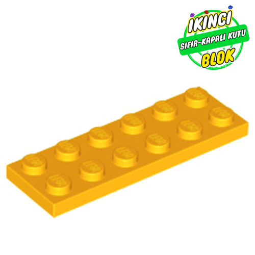 LEGO® 2 x 6 Plaka Parlak Açık Turuncu Sıfır