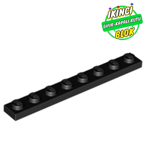 LEGO® Plate 1 x 8 Siyah Sıfır