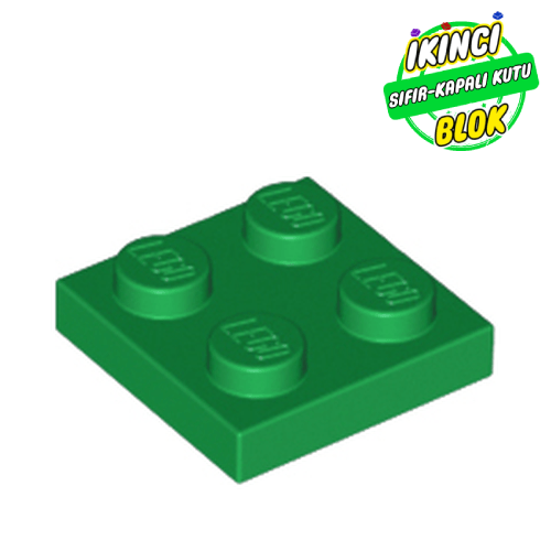LEGO® 2 x 2 Plaka Yeşil Sıfır