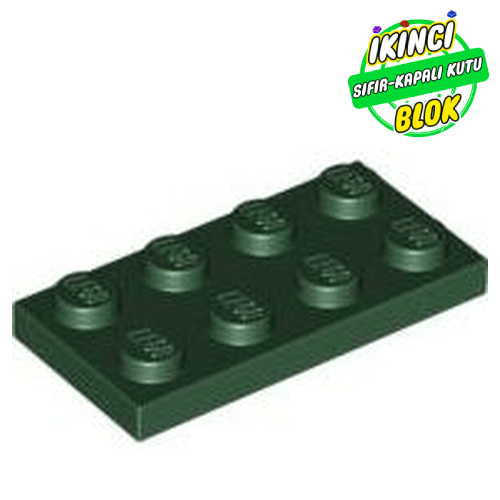LEGO® 2 x 4 Plaka Koyu yeşil Sıfır