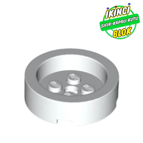 LEGO® Brick Round 4 x 4 with Recessed Center Beyaz Sıfır