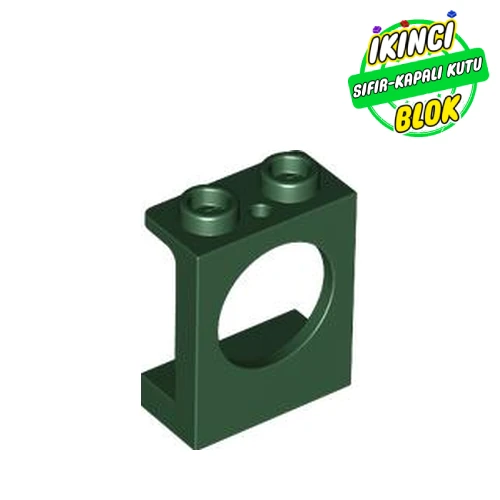 LEGO® Window 1 x 2 x 2 Plane, Round Hole Koyu Yeşil Sıfır