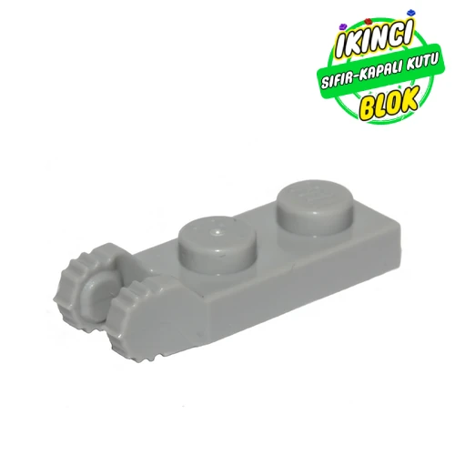 LEGO® 1 x 2 Kilitli Destekli Menteşe Plaka Açık Mavimsi Gri Sıfır